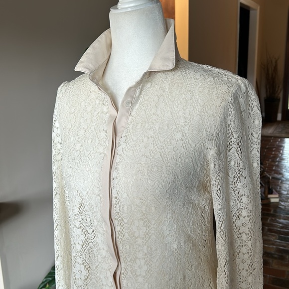 Alice Moon Lace button up top szS - Picture 2 of 11